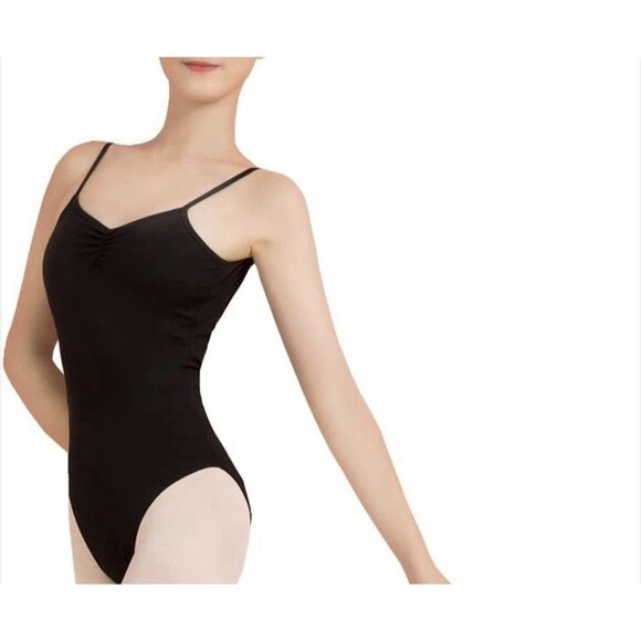 Royal Smeela Camisole Leotard One Piece Adjustable Straps Size M Black NWT - Picture 2 of 6